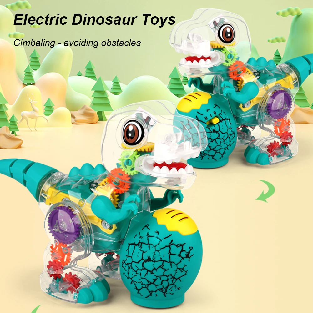 Pokretne igračke-dinosauri, elektronske igračke-dinosauri s pozadinskim osvjetljenjem i glazbe, najbolji pokloni igračka za rani razvoj, šarene zupčanika za bebe