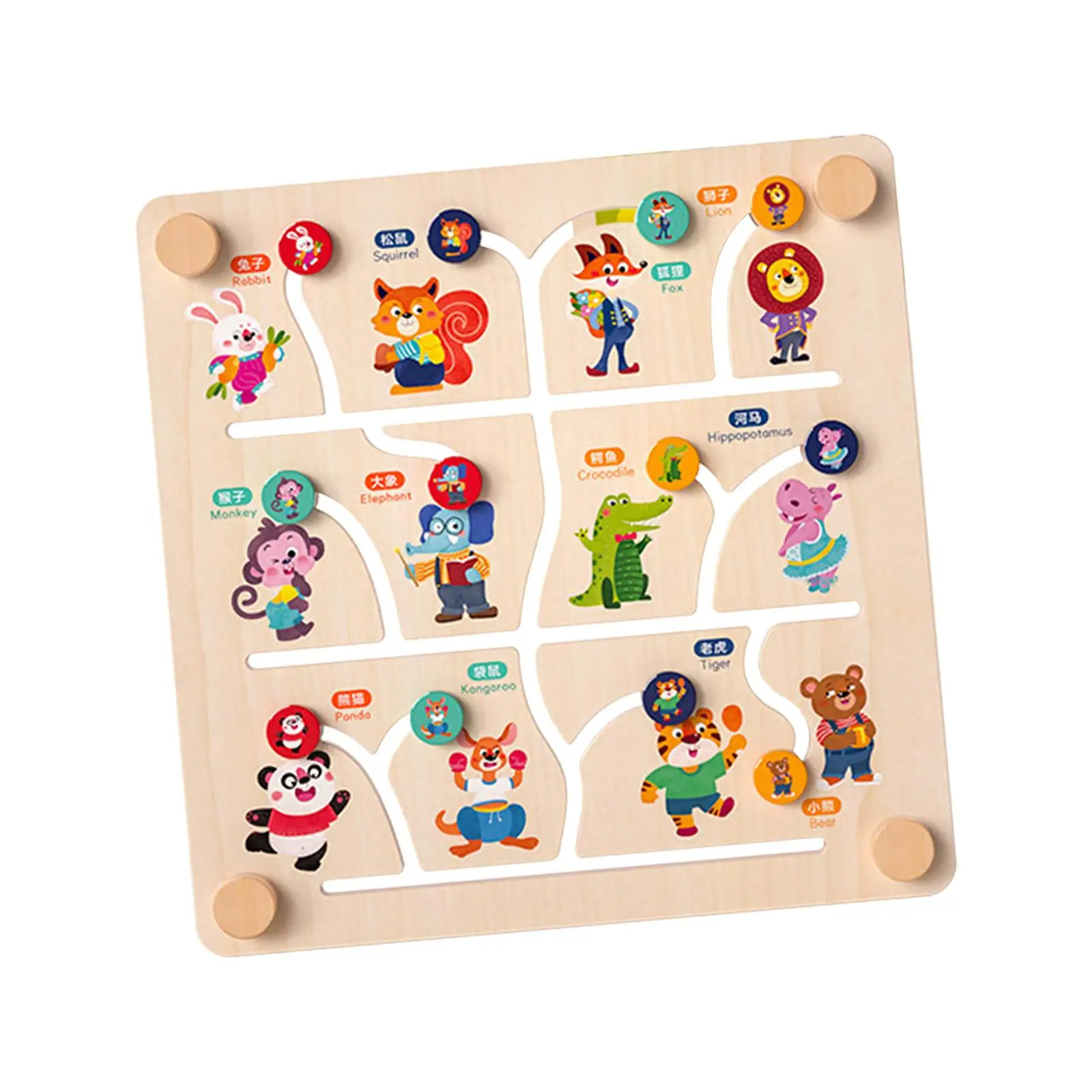 Puzzle-labirint sa životinjama Montessori, iste zagonetke za darove djeci od 3 do 6 godina