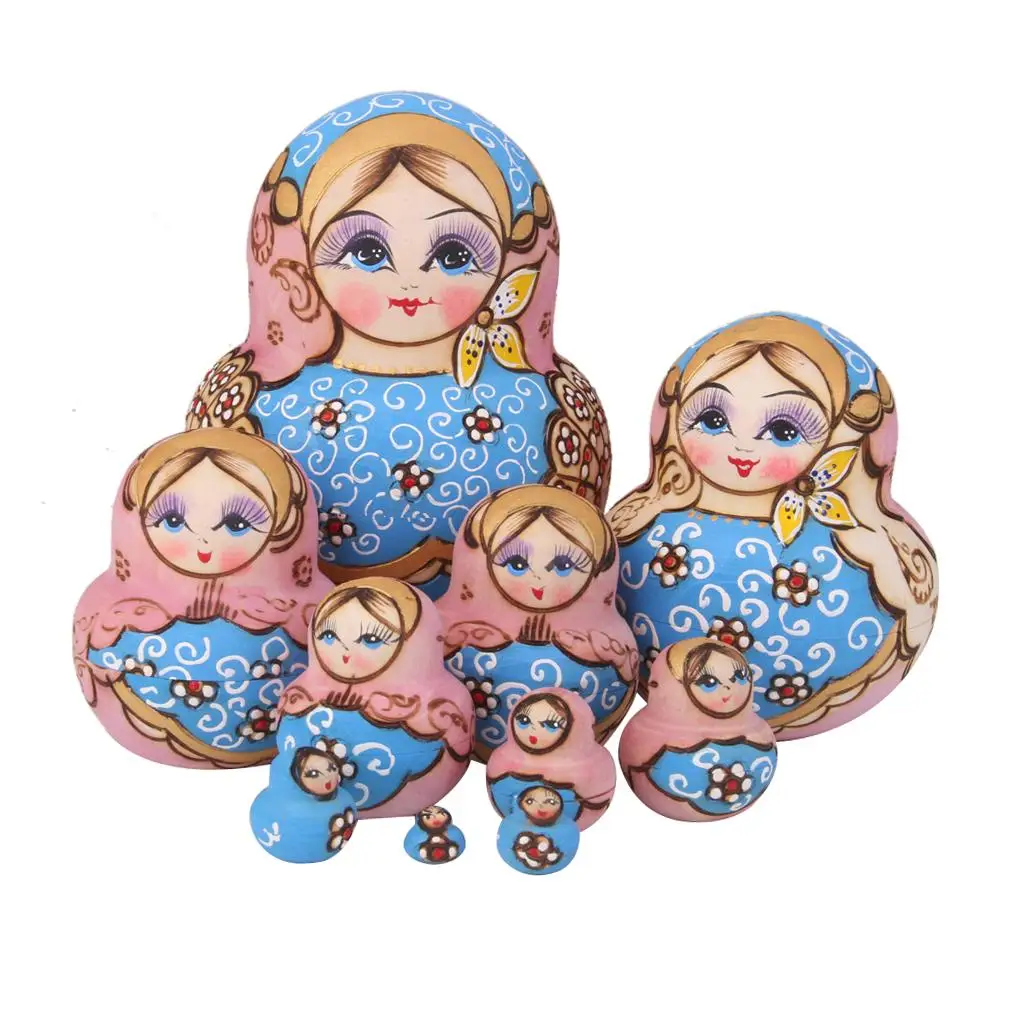 10x ruske Drvene lutke ručni rad, lutkarsko home dekor, Božić