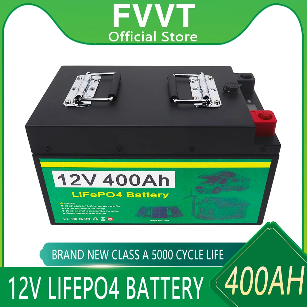 12V 400AH 300Ah 200Ah 100Ah LiFePO4 baterija baterija baterija baterija Baterija Izgrađena-in BMS Litij-željezo-Fosfatnih Baterija Za Solarni Brod motor