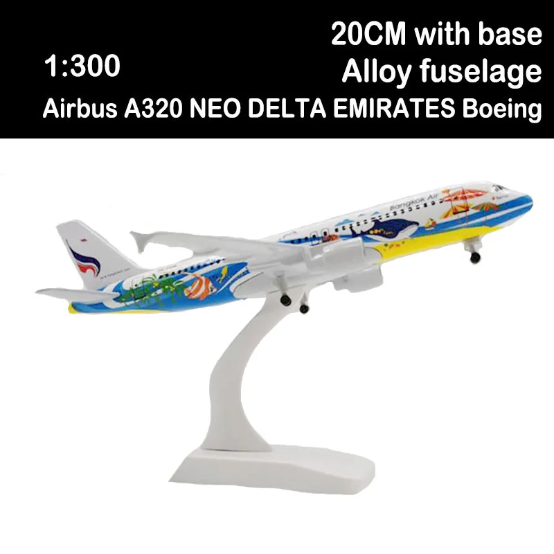 20 cm u Mjerilu 1: 300 A320 NEO DELTA A380 B777 Airlines Zrakoplova Model Aviona od legure, Plišani Zrakoplov, dječje igračke, dar