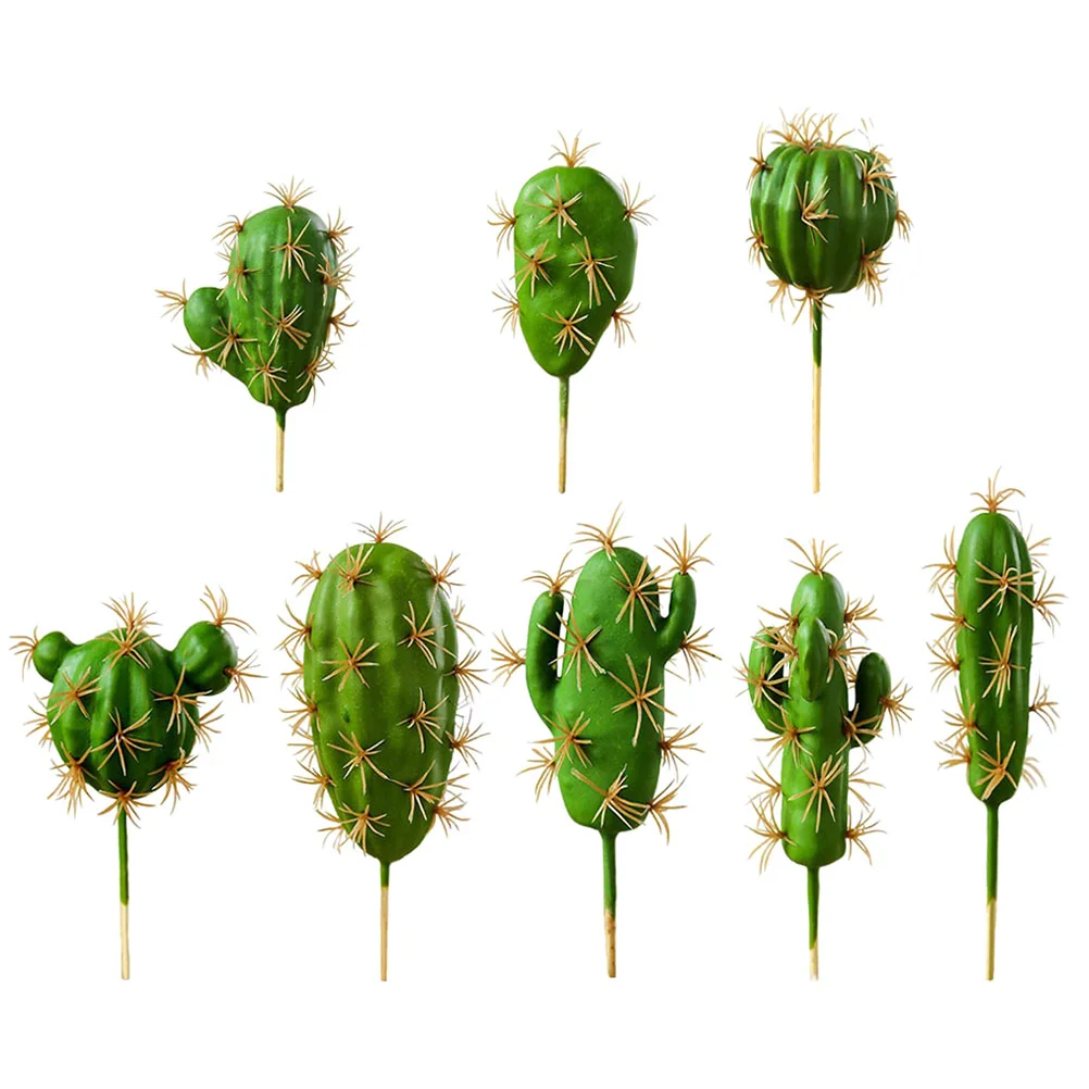 8 kom., Ukras od zelenih Biljaka, Simulirani Dekorativni Kaktus, Imitacija Sočne Dekorativne Stiropor
