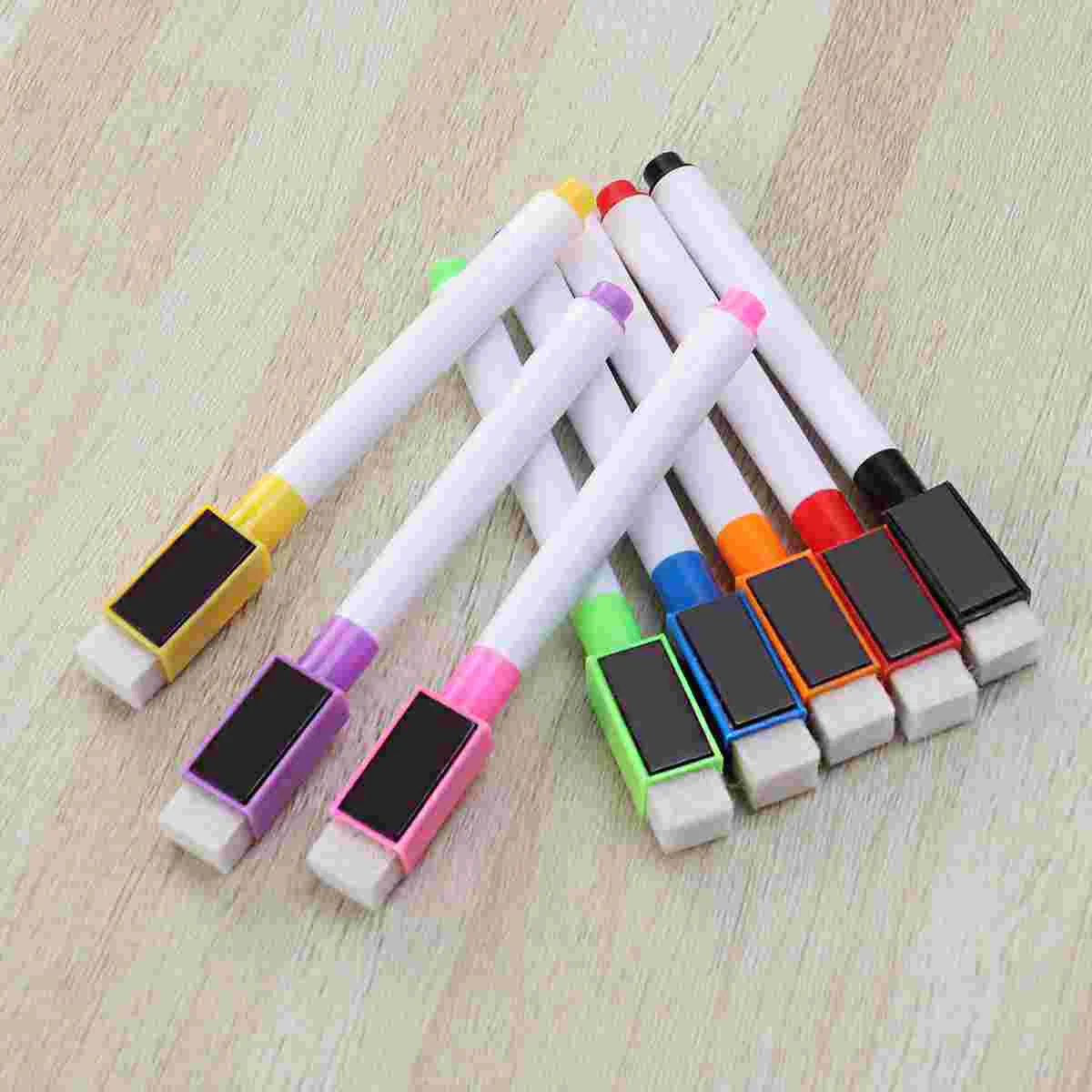 8 kom. vrhunskim šarene prijenosni mini-markera trake za 8 različitih boja, magnetska olovka za bijele ploče, markeri za suho brisanje
