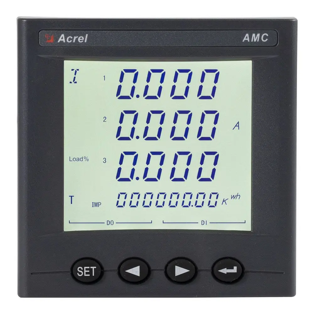 Acrel Smart Grids 3-fazni mjerač energije izmjenične struje RS485 4DI2DO1Ep s LCD zaslonom AMC96L-E4 (E3)/KC