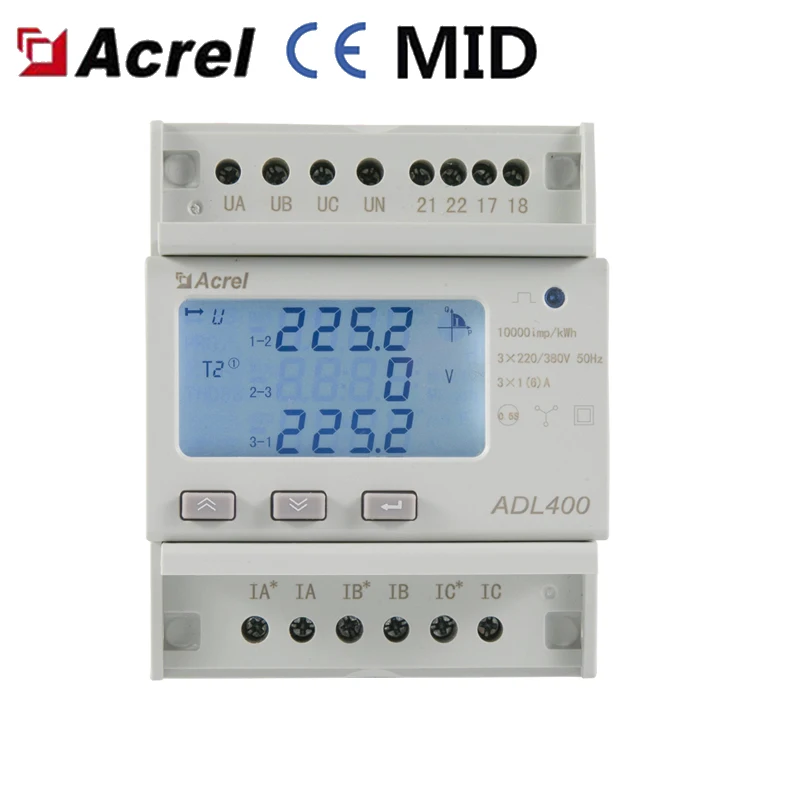 Acrel sub meter mjerač ADL400 na Din-šinu postavljen s Wi-Fi vezom i CE certifikat