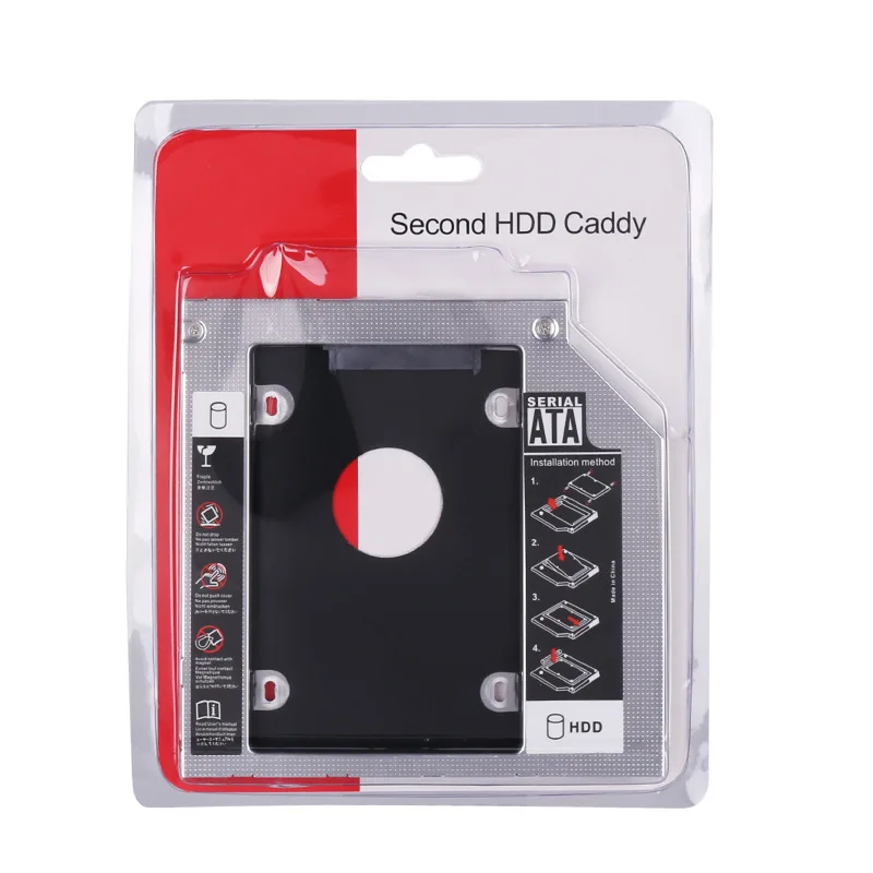Aluminijski 2. hard disk Caddy 9,5 mm 12,7 mm SATA 3,0 Optibay Hard Disk Kutija Telo DVD Adapter Torbica 2,5 SSD Za Laptop