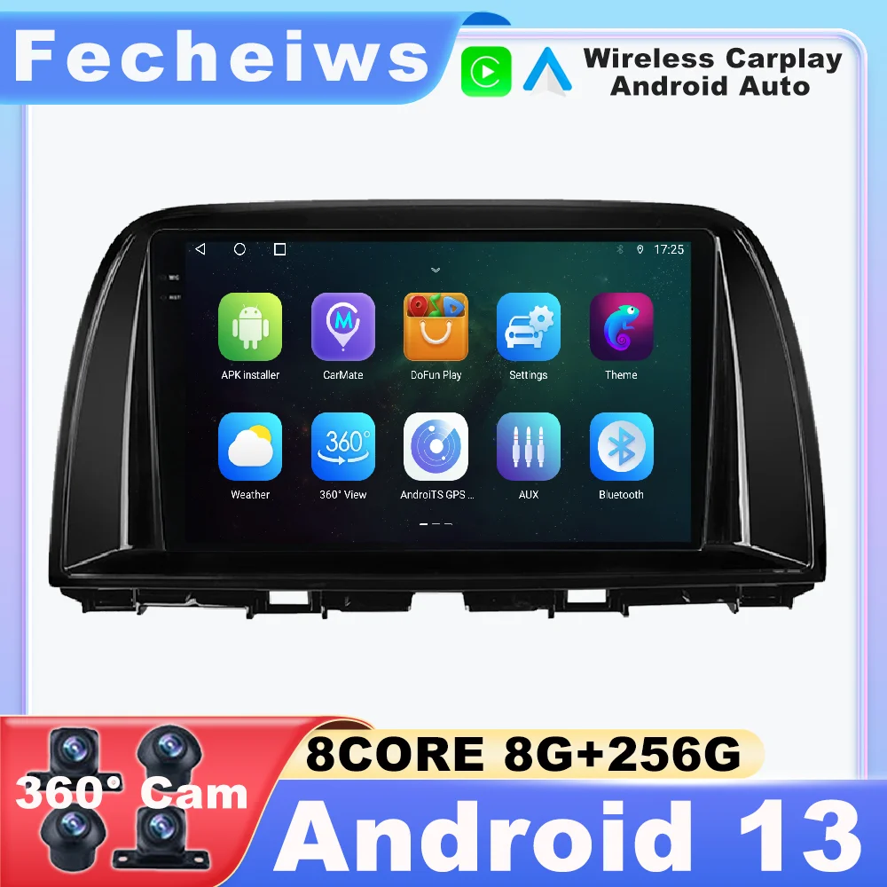 Android 13 Za Mazda CX 5 CX5 CX-5 2012 - 2015 Auto radio 4G LTE GPS Navigacija Mediji DSP Bežični Carplay Auto WIFI Stereo