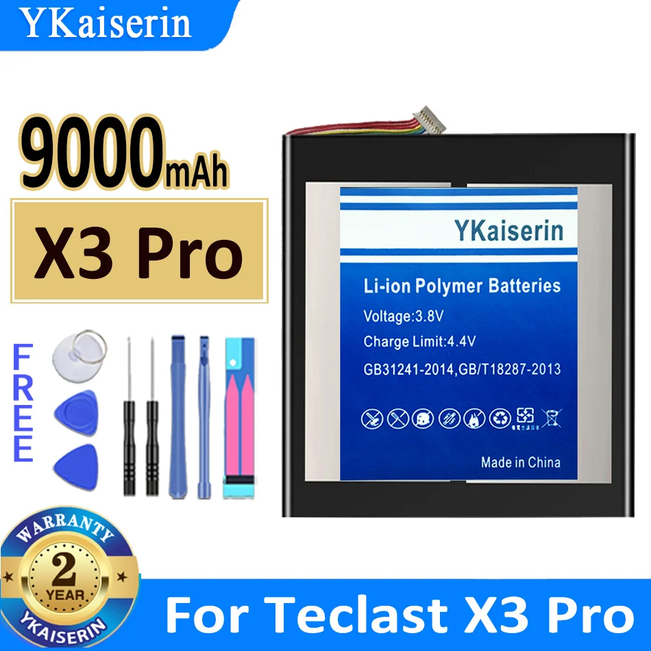 baterija YKaiserin kapaciteta 9000 mah za Teclast X3 Pro X3Pro velikog kapaciteta Bateria + staze-kod