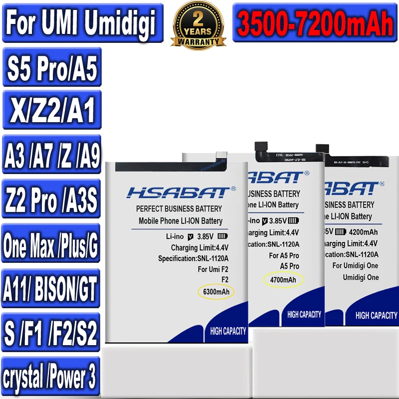 Baterija za UMI Umidigi S5 Pro A5 X Z2 A1 A3 A7 Z A9 Z2 Pro A3S One Pro Max Plus G A11 BISON GT S F1 F2 crystal Power 3 S2