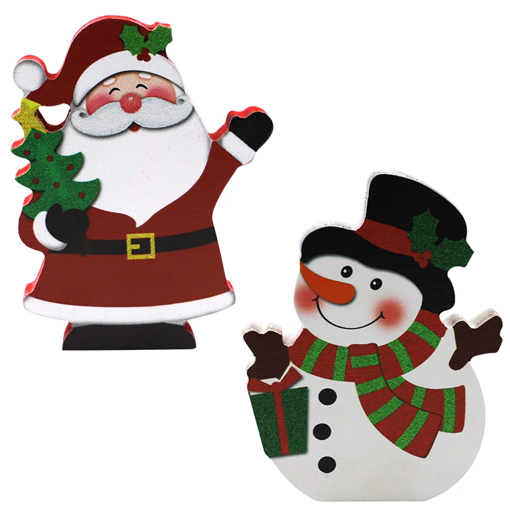 Djed Mraz, drveni privjesak, Božićne ukrase za dom, Božićni ukras