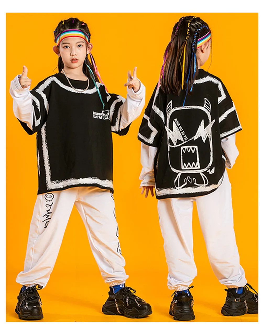 Dječje Uličnu odjeću u stilu hip-hop, Odjeća za vježbanje ulične plesove, Majica s kapuljačom Za dječake i djevojčice, Sportske Hlače, Odjeća za Jazz ples