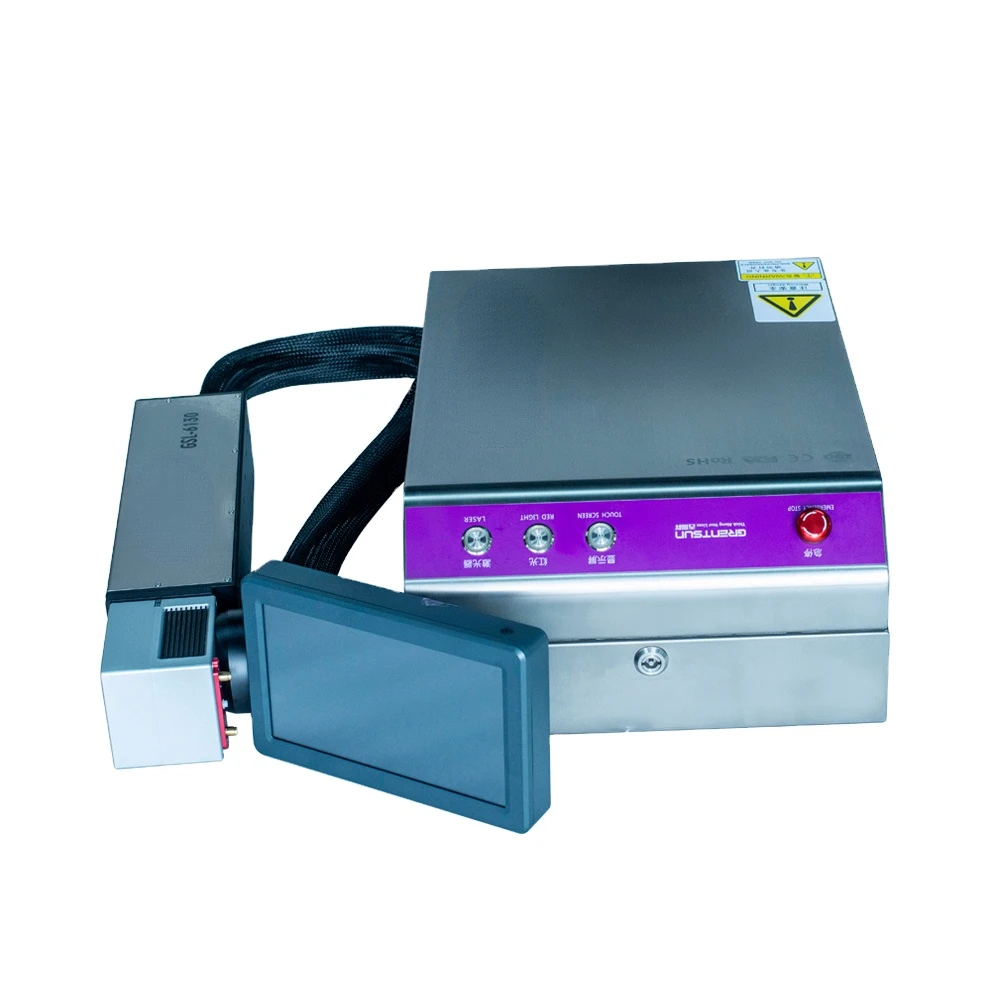 Fiber laser obilježavanja stroj s cijevi zračnog hlađenja za pisač naljepnica s datumom i source