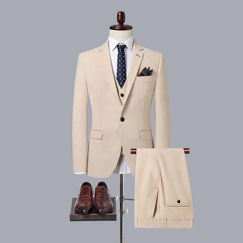High-end jesensko-zimski vjenčanja odijelo (odijelo + prsluk + hlače), muške casual britanski poslovni приталенный kockice kostim, u kompletu od 3/2 predmeta