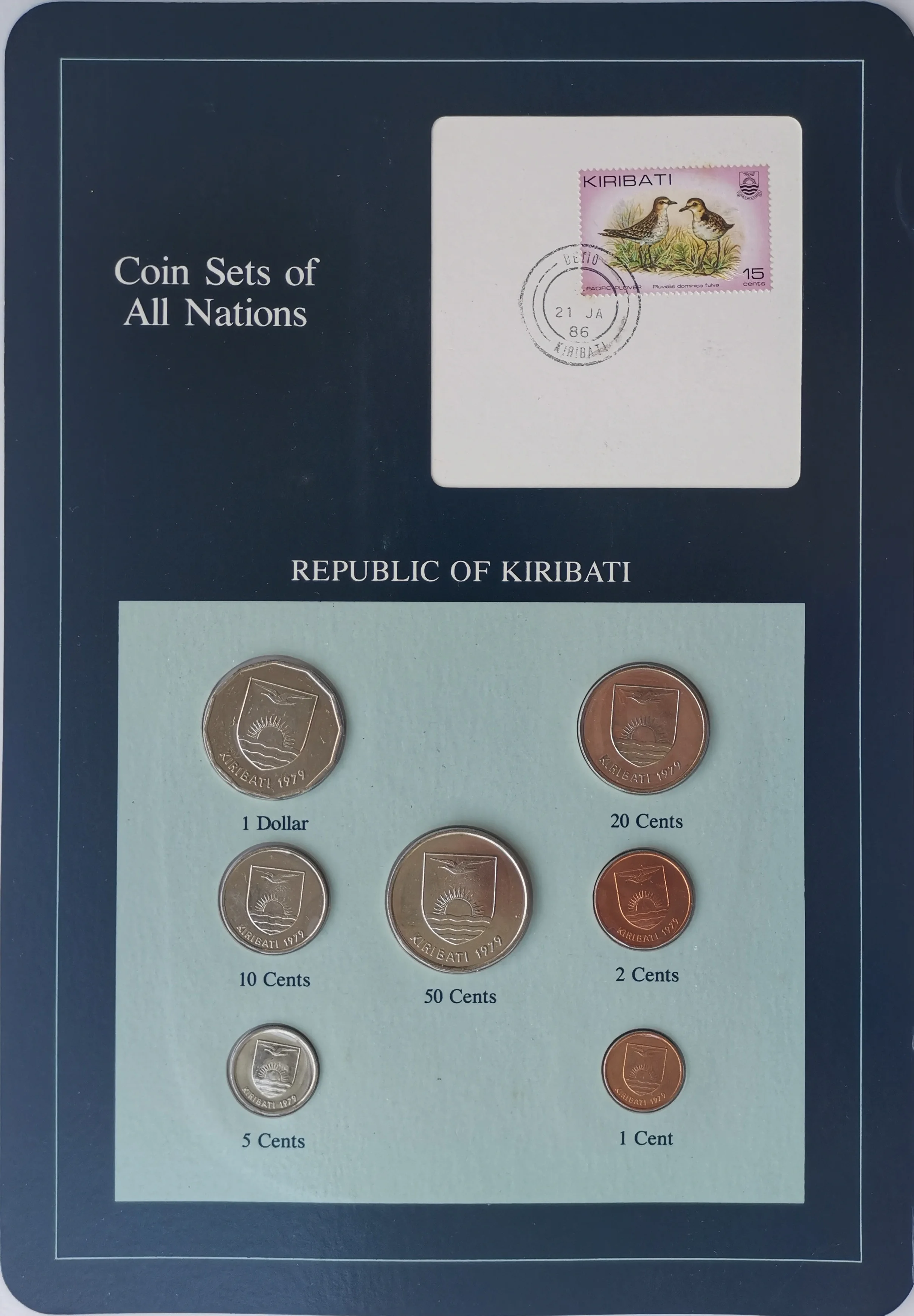 Kompletan set od 7 kovanica Franklin Кирибаса 1979. godine izdavanja, 100% original