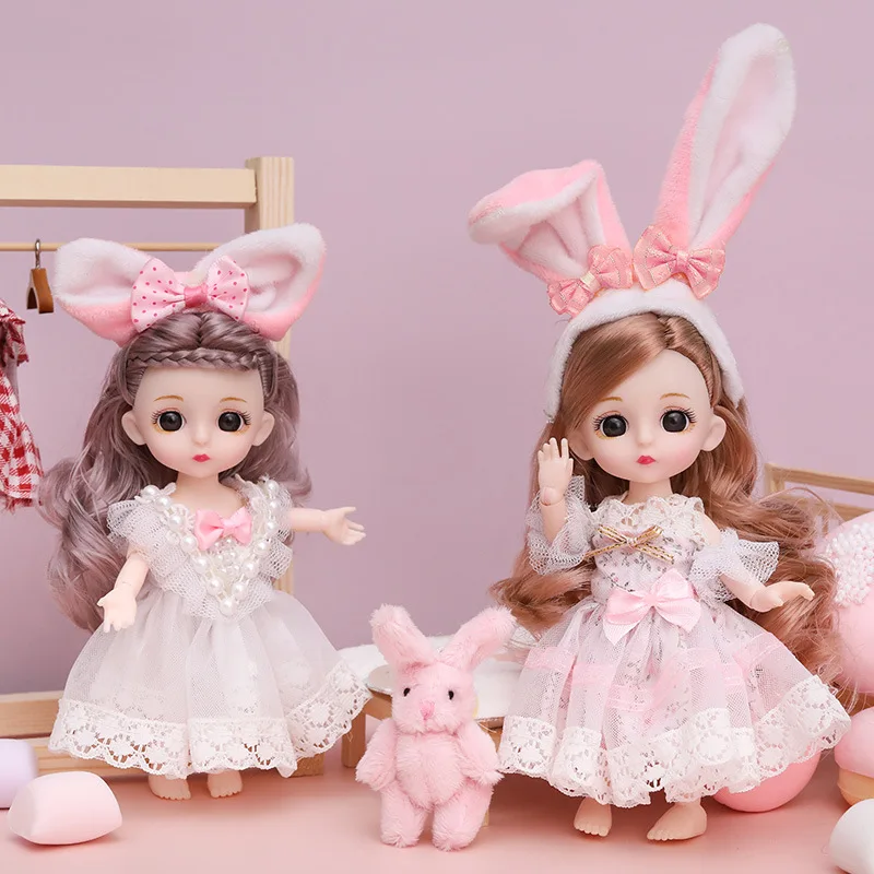 lutka Princeza BJD 16 cm 1/12 s odjećom i obućom, pokretne 13 zglobova, slatka poklon igračke za djevojčice lijepo lice