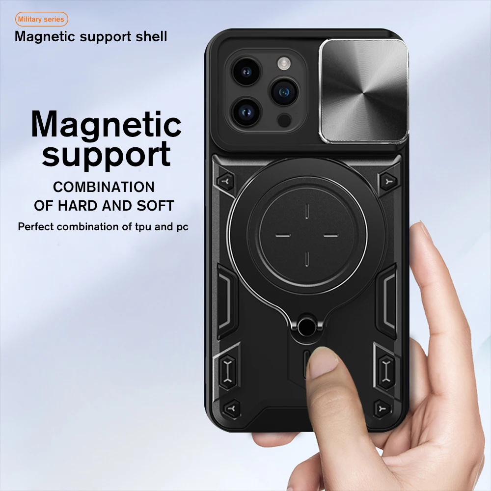 Magnetni klizna nosač za zaštitu kamere, torbica za telefon iphone 15 pro max, Iphone15 plus 15pro, blagi šok-dokaz branik