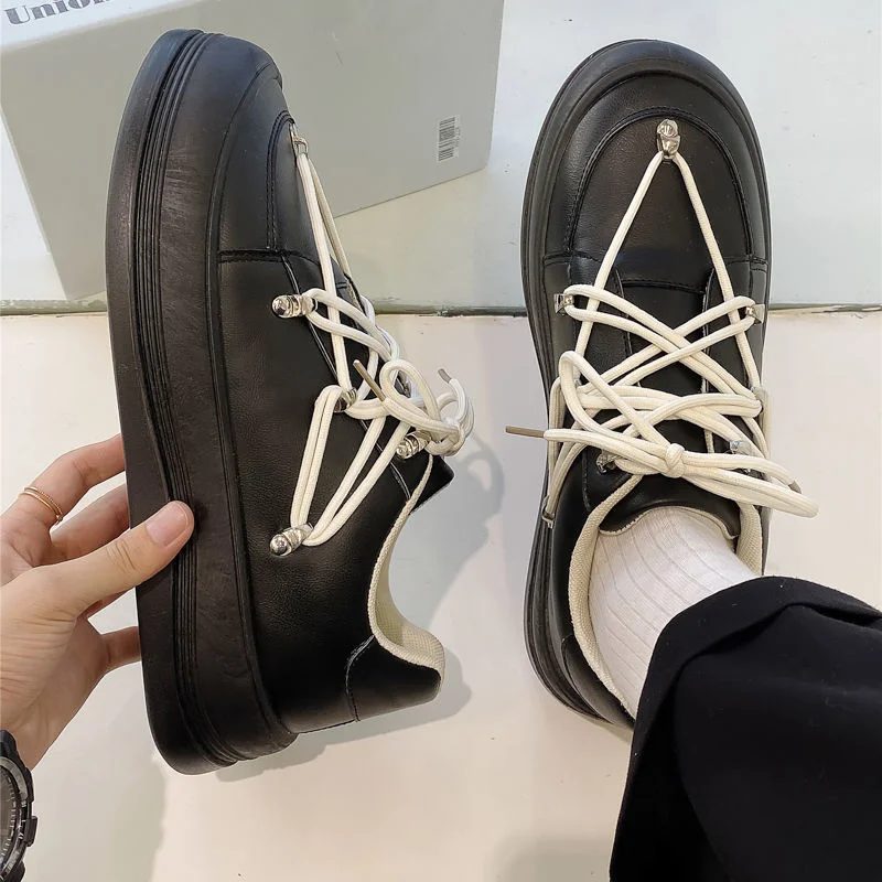Muške Kožne cipele, Muške Casual cipele, Dizajn 2023 godine, Crnci Derbi na platformi s cross Uvezivanje, Večernje Modne Marke Muške Čizme