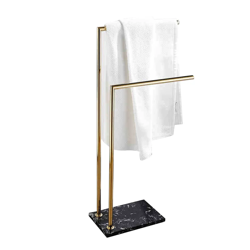 Nova mat zlatna stalak za kadu ručnika, slobodno stojeći vješalice za ručnike za kućanstvo kupaonice od nehrđajućeg čelika