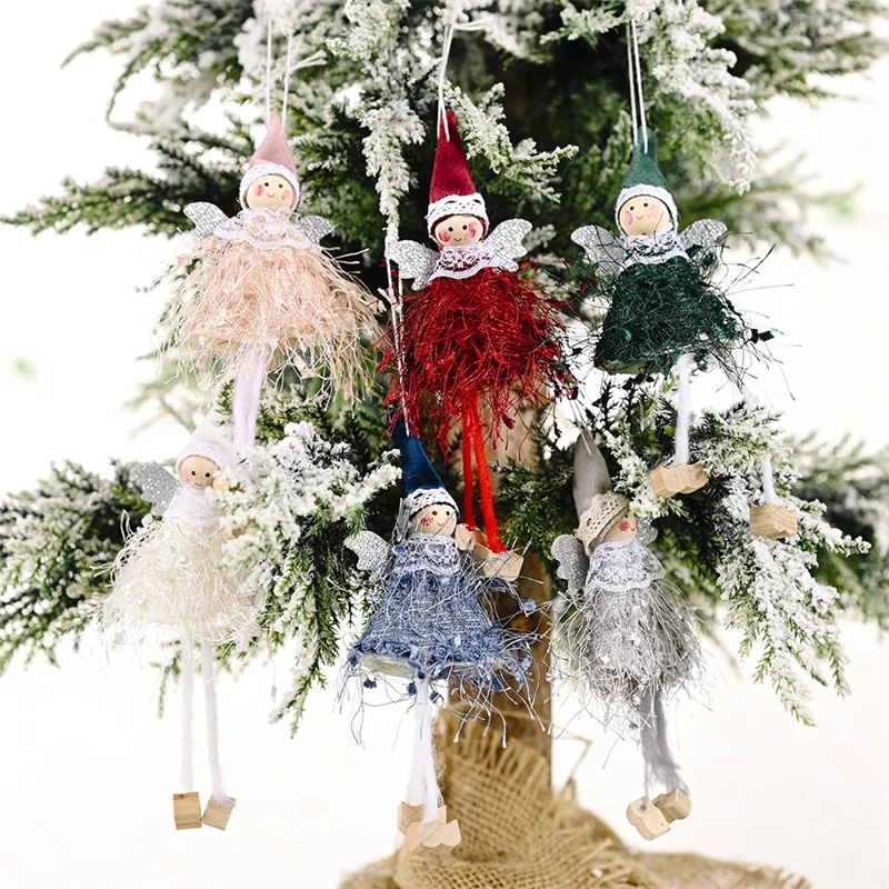 Novogodišnji Mali Privjesak Djed Mraz, Snjegović, Medo Privjesak Za Djevojke-Angela, Ukras za Božićno Drvce Navidad 2023, Božićne Ukrase