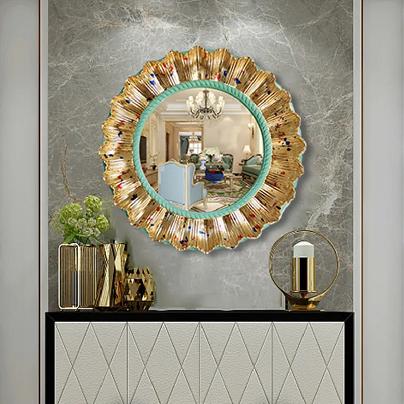 Okruglo Ogledalo za kupatilo u europskom i američkom stilu, krema Za Kamin, ukrasna ogledala za hodniku, bilo koji otvoreni položaj ogledala za kupatilo