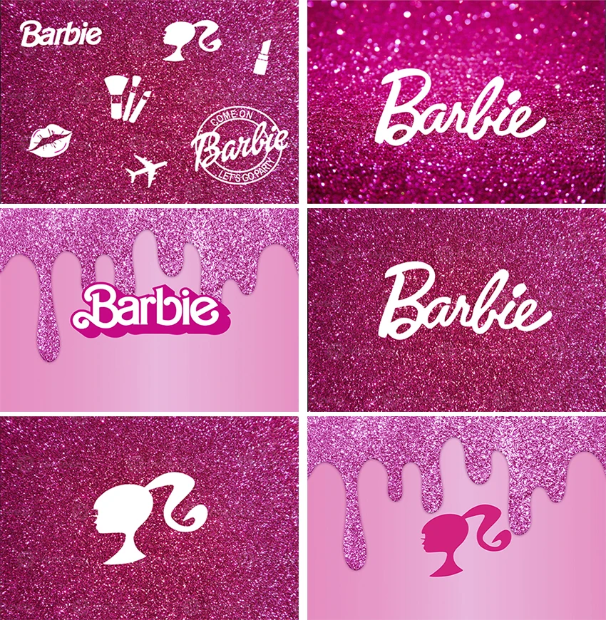 Pink pozadina Princezu Barbie, uljepšavanje za party u povodu rođenja djevojčice, Pozadinske cover fotografije, Banner za Butik na red