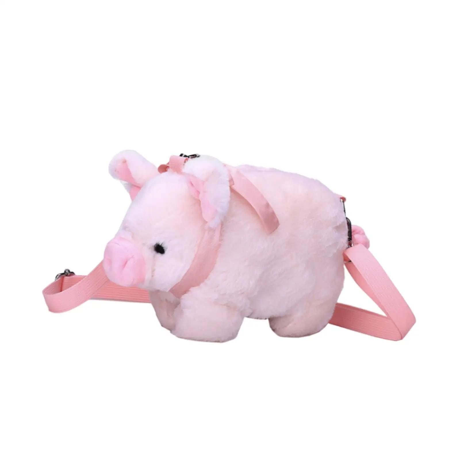 Pink torba preko ramena s podesivim ramenom pojasom, Crtani plišani lutku, igračku na munje, Ženska torba preko ramena, plišani torba