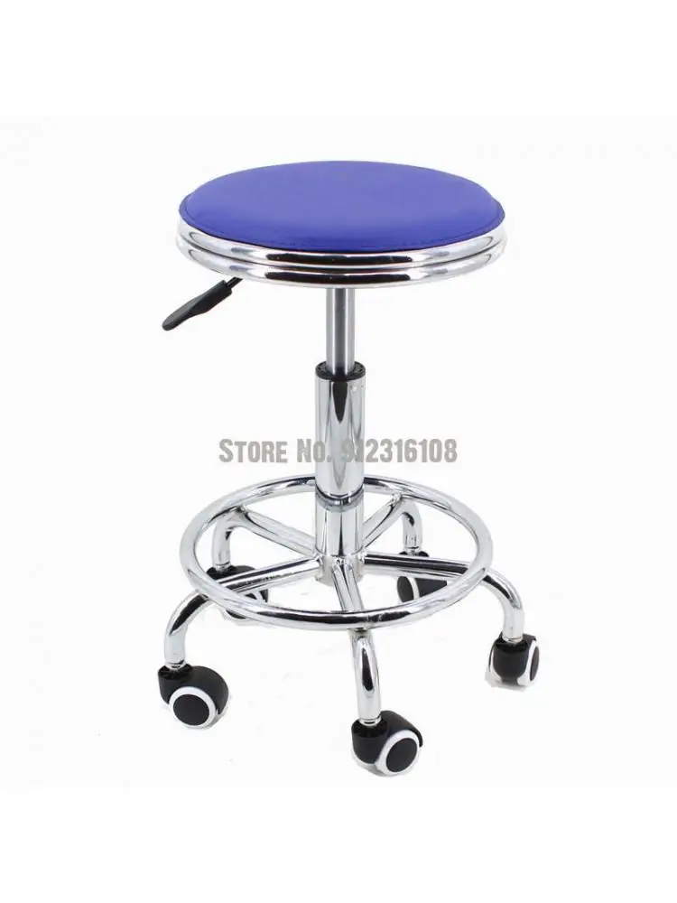 Pokretni mali okrugli stolica rotirajući bar stolica stolica za kozmetički salon stolice za radionice, visoka stolica za proizvodne linije, laboratorijske radna stolica