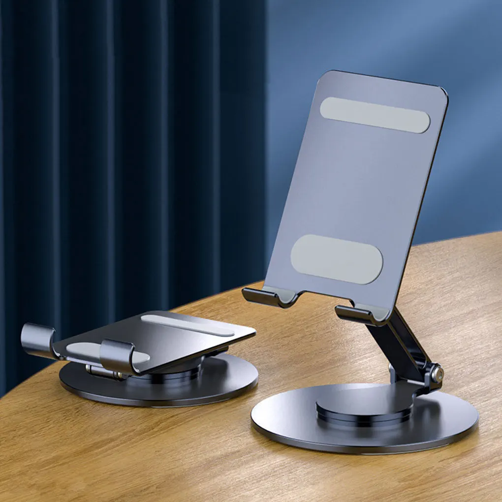 Stolni držač mobilnog telefona za iPhone iPad Xiaomi s mogućnošću okretanja za 360 °, stolni držač za tablet, stalak za mobilni telefon, metalik