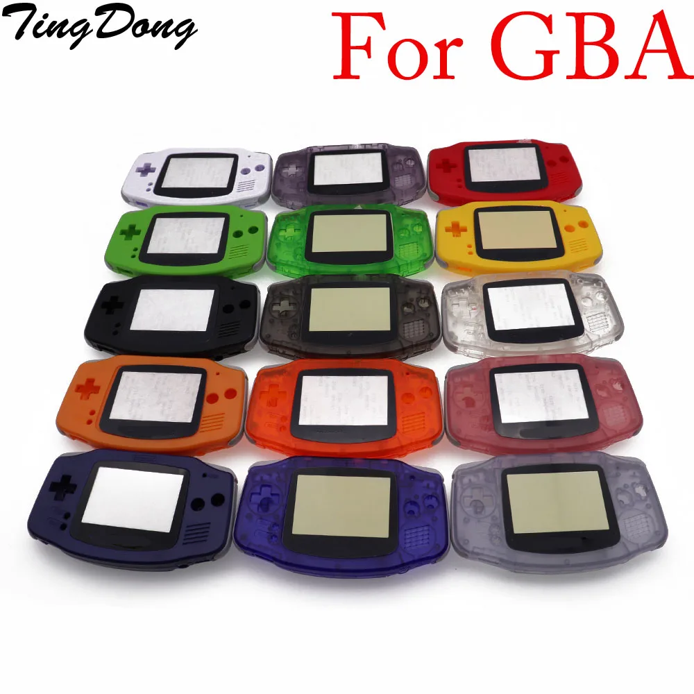TingDong Kućište U obliku školjke Torbica + Zaštitna folija za zaslon Objektiva + naljepnica-naljepnica za konzole Gameboy Advance GBA