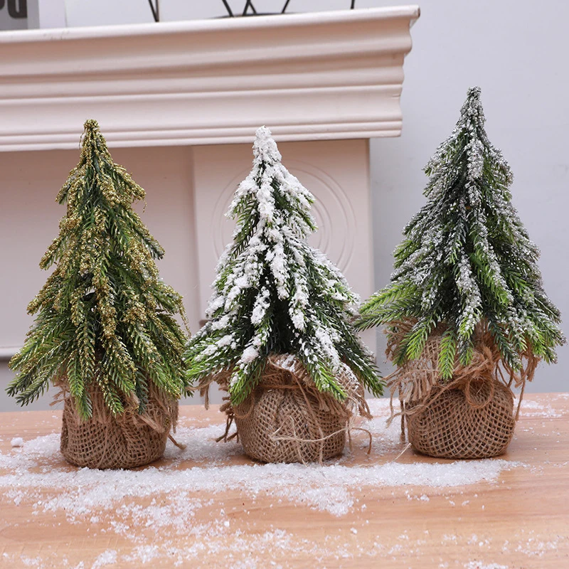 Umjetni Snijeg Bor Stolne Dekorativne Mini Božićno Drvce Figurica Ukras Navidad Božić I Božićne Dekoracije